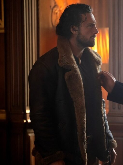 Kraven the Hunter 2024 Aaron Taylor Shearling Jacket - Image 5