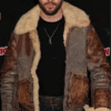 Aaron Taylor Shearling Leather Jacket