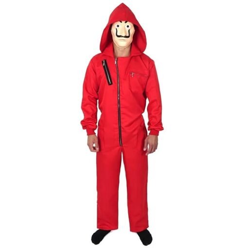 La Casa De Papel Dali Money Heist Red Jumpsuit - Image 2