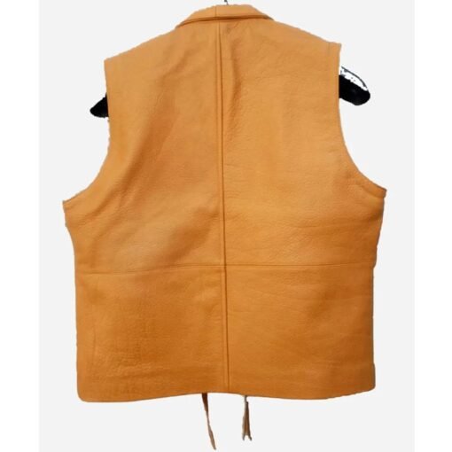Lorne Greene Bonanza Brown Leather Vest - Image 3