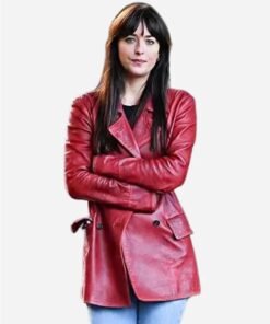 Madame Web Dakota Johnson Maroon Coat