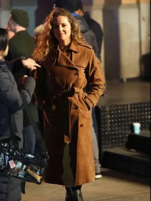 Margarita Levieva Daredevil Born Again Brown Coat - Image 2