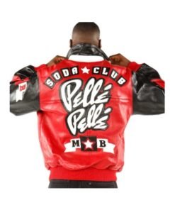 Men Pelle Pelle Soda Club Red Leather Jacket