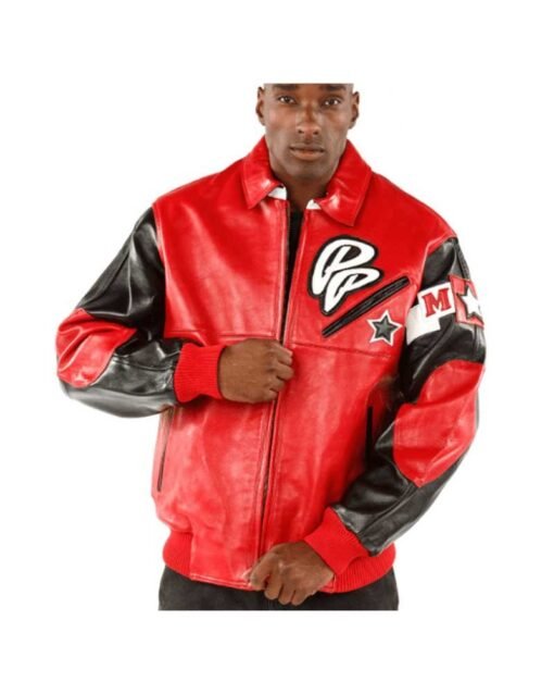 Men Pelle Pelle Soda Club Red Leather Jacket - Image 2