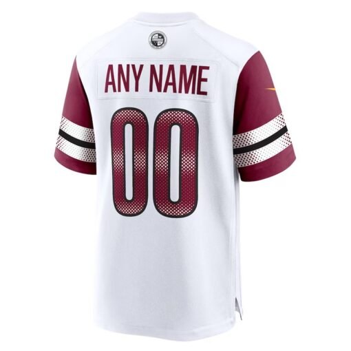 Men's Nike White Commanders Custom Player Game Jersey - Image 3