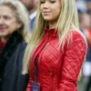 Gracie Hunt Red Leather Jacket