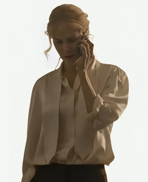 Nicole Kidman Special Ops Lioness S2 White Silk Shirt - Image 3