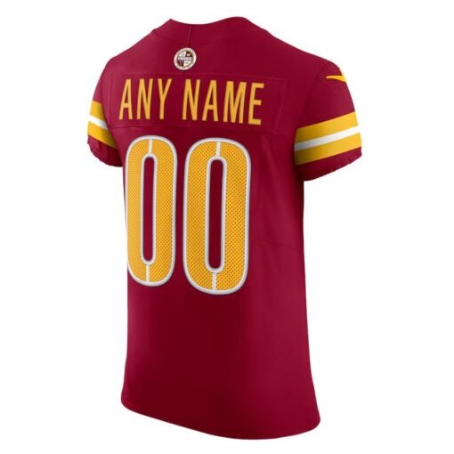 Nike Burgundy Commanders Vapor Elite Custom Jersey - Image 3