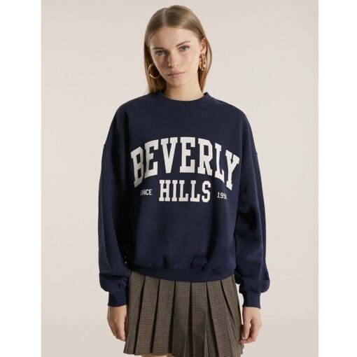 Oversized Navy Blue Sweatshirt - Image 3
