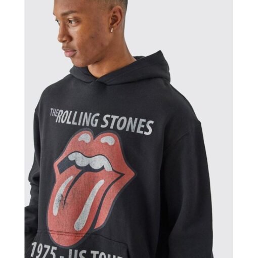 Oversized Rolling Stones Tour License Hoodie - Image 3