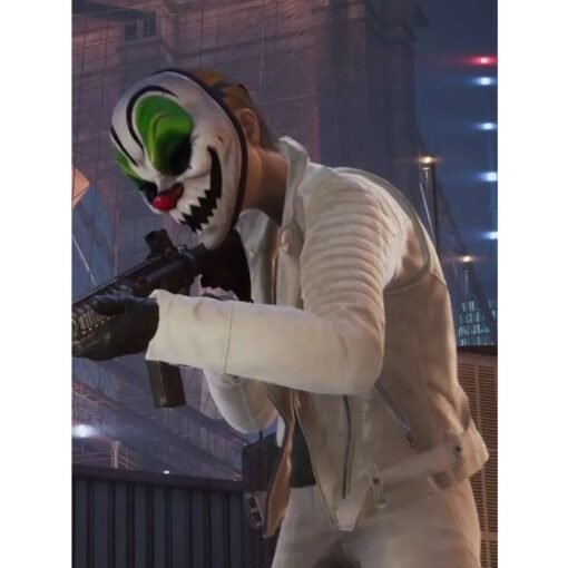Payday 3 Pearl White Leather Jacket - Image 2