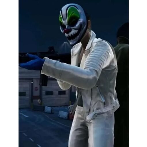 Payday 3 Pearl White Leather Jacket - Image 3