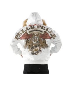 Men Pelle Pelle 40th Anniversary White Fur Hooded Jacket