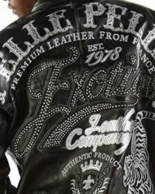 Pelle Pelle Exotic Ghost Black Bomber Leather Jacket - Image 5