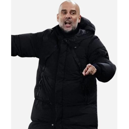 Pep Guardiola Black Puffer Coat - Image 2