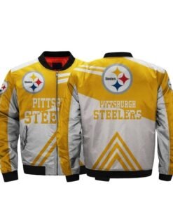 Pittsburgh Steelers White and Yellow Jacket