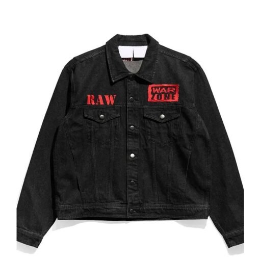 Raw is War Black Denim Jacket - Image 2