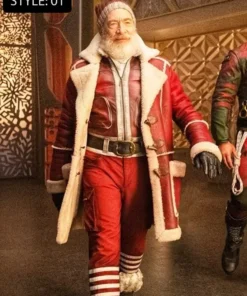 J.K. Simmons Red One Santa Claus Coat
