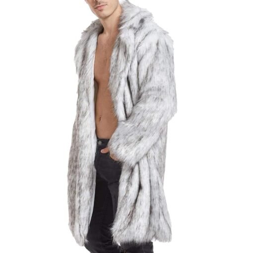 Ryan Gosling Whit Fur Coat - Image 2