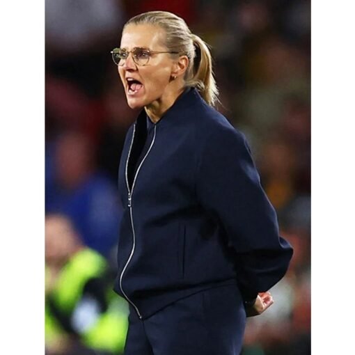 Sarina Wiegman EURO Blue Bomber Jacket - Image 2