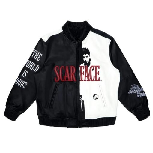 Scarface Tony Montana Bomber Leather Jacket - Image 4