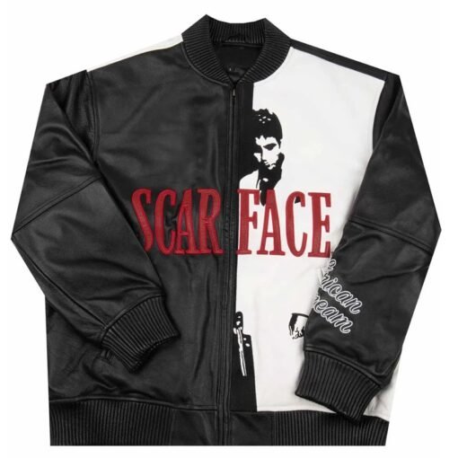 Scarface Tony Montana Bomber Leather Jacket - Image 5