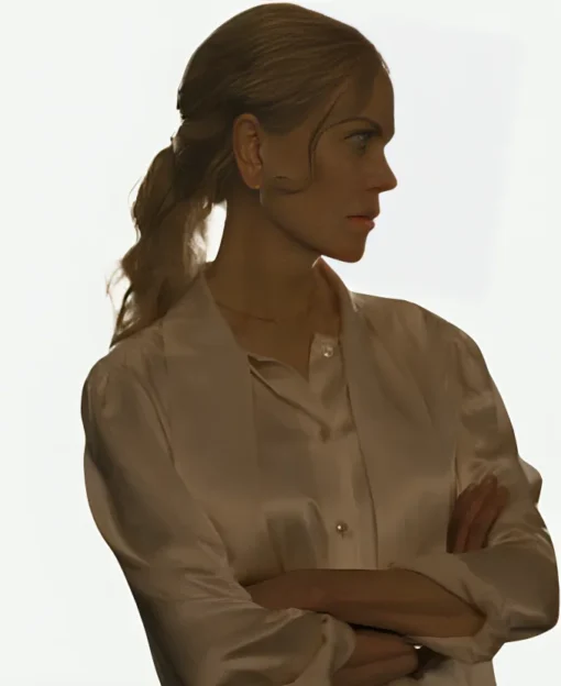 Nicole Kidman Special Ops Lioness S2 White Silk Shirt - Image 2