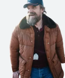 Stranger Things Jim Hopper Brown Puffer Jacket