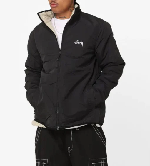 Stussy 8 Ball Reversible Sherpa Jacket - Image 4