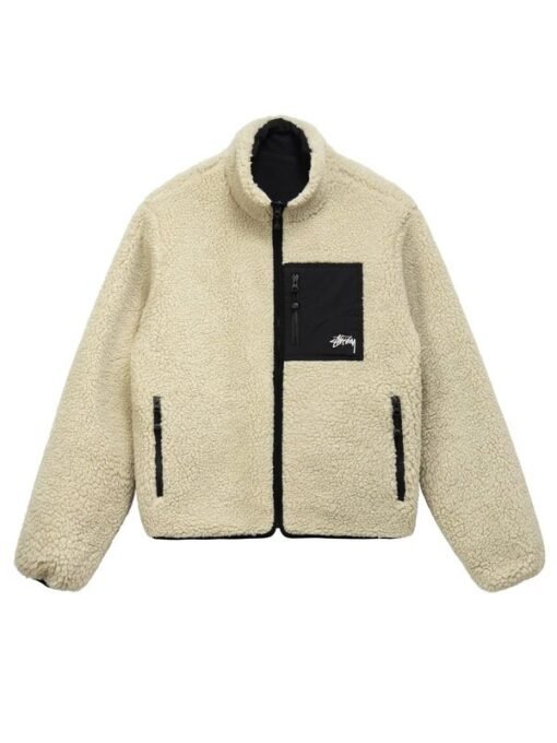 Stussy 8 Ball Reversible Sherpa Jacket - Image 2