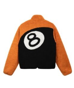 Stussy 8 Ball Sherpa Reversible Jacket ‘Orange’
