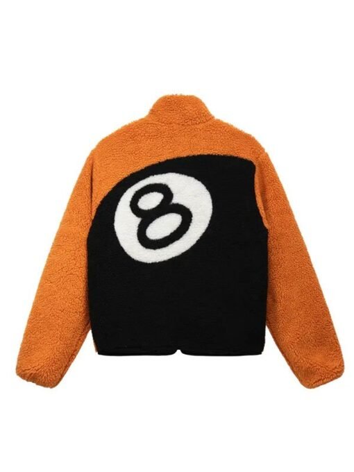 Stussy 8 Ball Sherpa Reversible Jacket ‘Orange’