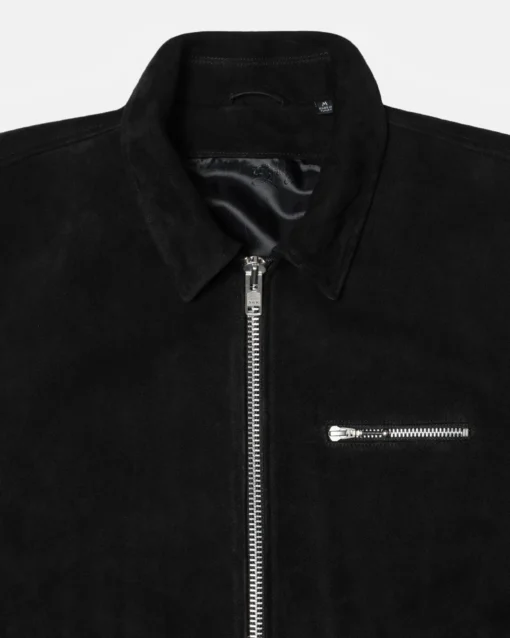 Stussy 8 Ball Suede Bing Black Jacket - Image 3