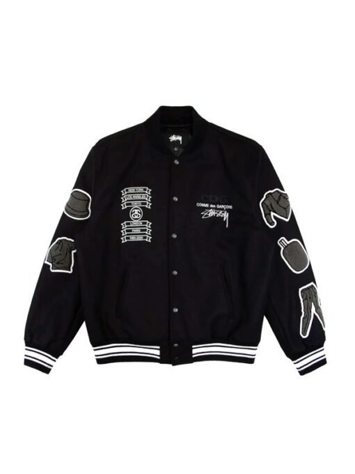 Stussy CDG 40th Anniversary Varsity Jacket