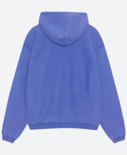 Stussy Faded Graphic Blue Zip Up Hoodie - Image 2