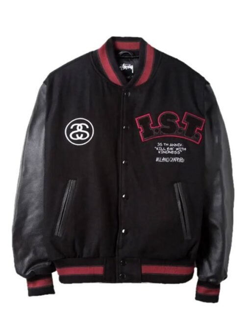 Stussy Milano Chapter International Black Varsity Jacket