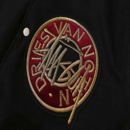 Stussy x Dries Van Noten Black Varsity Jacket - Image 3