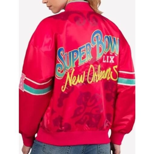 Super Bowl LIX Interception Starter Red Varsity Jacket - Image 2