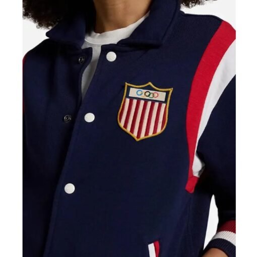 Team USA Olympic Baseball Jacket - Image 4