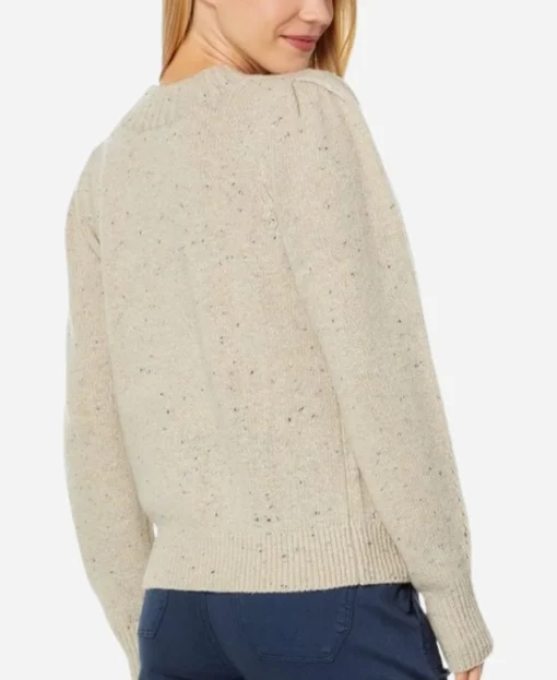 Britt Robertson The Merry Gentlemen Beige Crewneck Sweater - Image 3