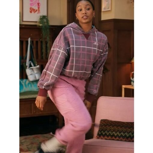 The Sex Lives of College Girls Alyah Chanelle Scott Plaid Hoodie - Image 2
