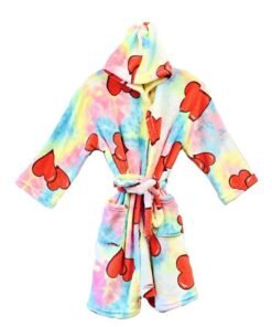 Tie Dye Hearts Robe