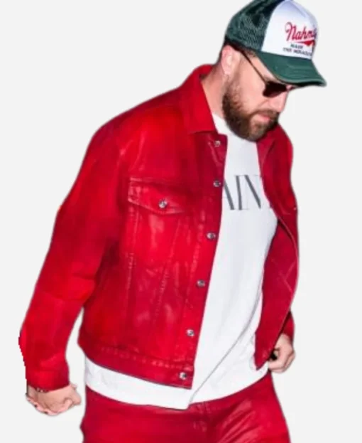 Travis Kelce NYC Date Red Jacket - Image 2