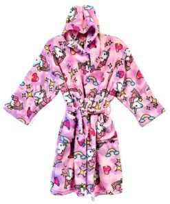 Pink Unicorns Bath Robe
