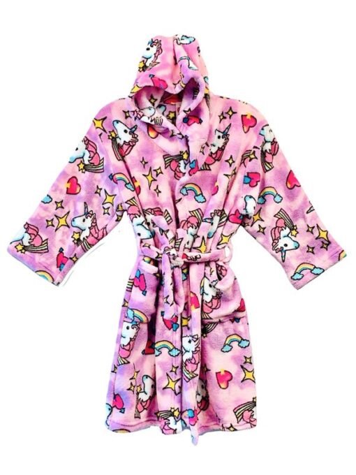 Pink Unicorns Bath Robe