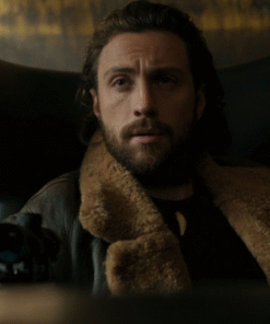 Kraven the Hunter 2024 Aaron Taylor Shearling Jacket