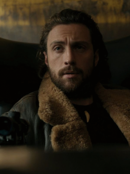 Kraven the Hunter 2024 Aaron Taylor Shearling Jacket