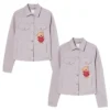 Valentines Day Couple Light Purple Trucker Jackets