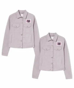 Valentine Day Couples Light Pink Jean Jacket