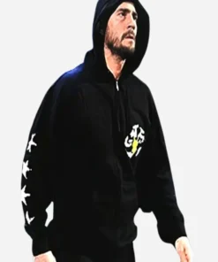 WWE CM Punk GTS Black Zipper Hoodie